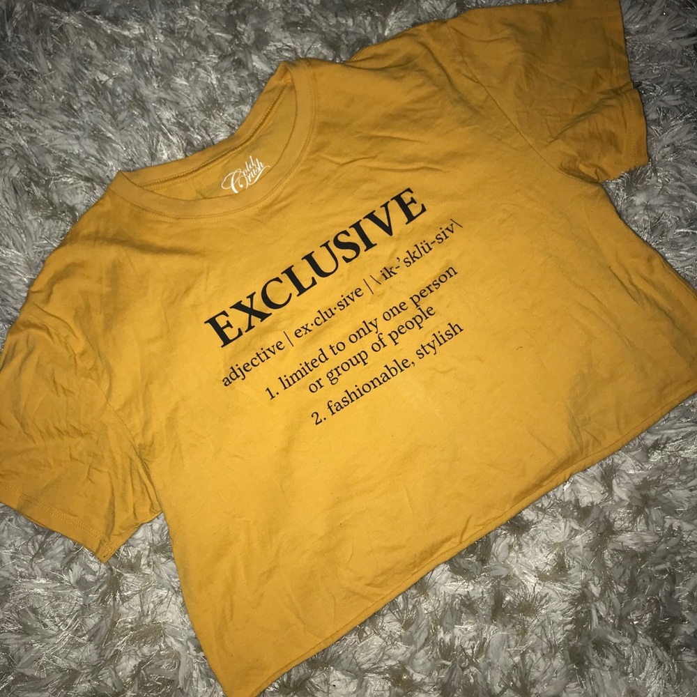Shop this yellow mustard crop top!